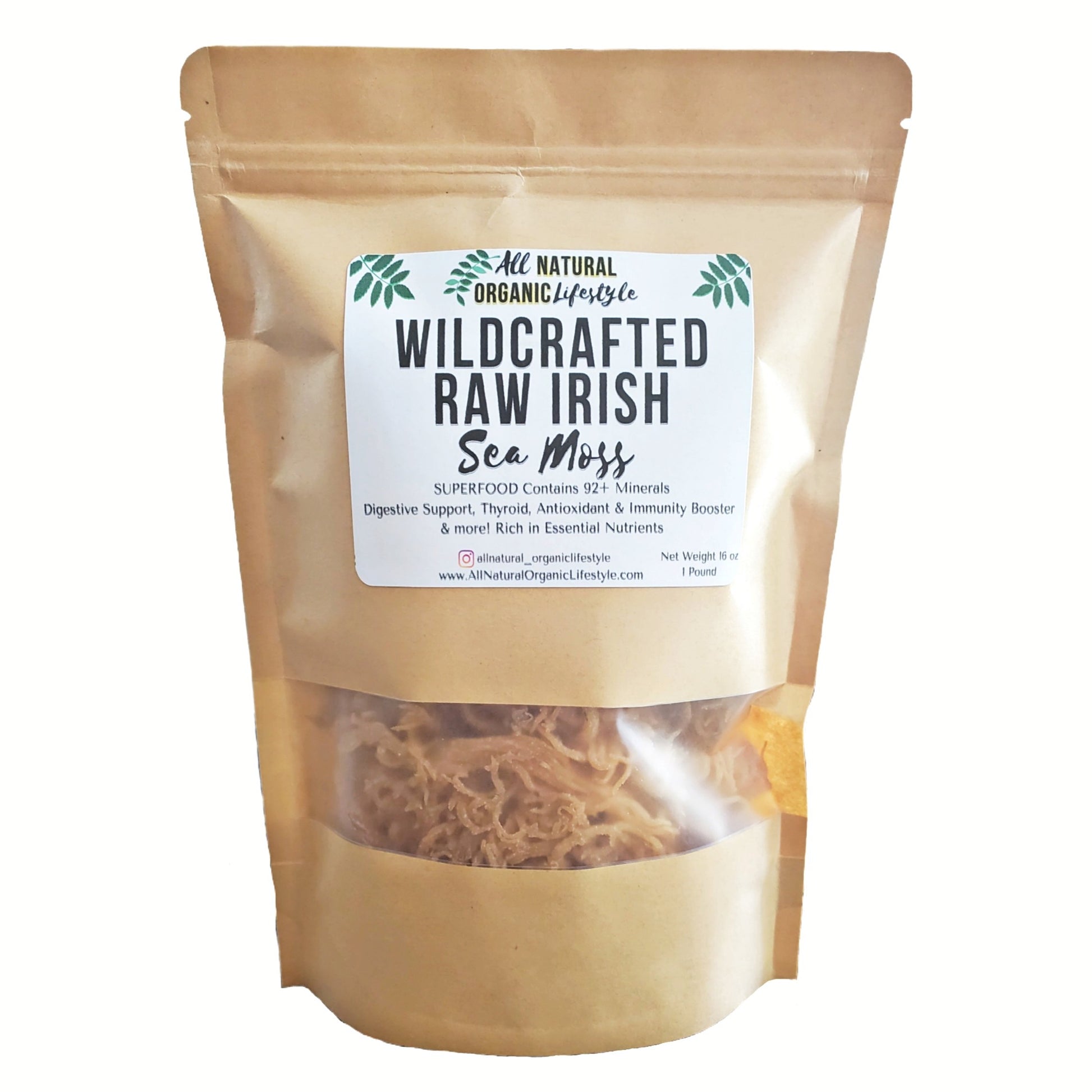 Raw Wildcrafted African Sea Moss 32oz