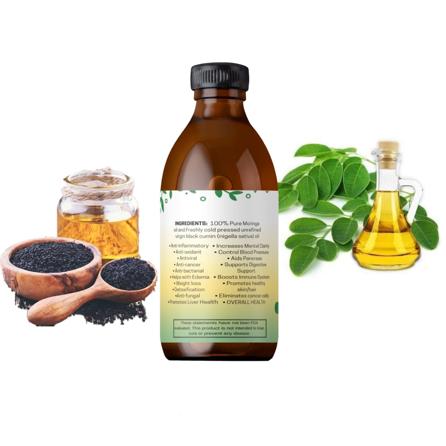 Moringa Black Seed Oil 8oz